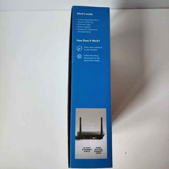 Linksys Dual Band WiFi 4 Router 750 Feet 5 Devices N600 Speed Lightly Used E2500 - Picture 10 of 14